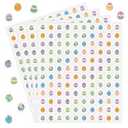 WANGHENG 2400 Pcs Small Stickers for Kids, Easter Egg Mini Sticker Colorful Paper Decals 10 Egg Styles Self-Adhesive Stickers for Party Envelopes Scrapbook Gifts DIY Supplies, 0.5in（Egg）