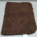 OLANLY Bathroom Rugs 30x20, Extra Soft Absorbent Chenille Bath Rugs, Rubber Backing Quick Dry, Machine Washable Bath Mats for Bathroom Floor, Tub and Shower, Home Decor Accessories, Brown