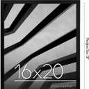 Americanflat 16x20 Picture Frame with Polished Plexiglass - Streamline Collection - Thin Border Picture Frame for Wall Display - Hanging Hardware Included - Black