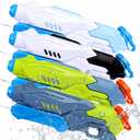 4 Pack Water Guns for Kids Ages 4-8-12 Water Squirt Guns 400cc Blasters Bulk Soaker Summer Swimming Pool Beach Powerful Water Pistol Fighting Family Toys Outdoor Game Ideas Gift for Boys Girls Adults