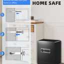 DAYI Safe Box, 2.0 Cubic Feet Home Safe with Fireproof Waterproof Bag, Security Safe Box for Money Cash Valuables, Digital Electronic Keypad, Dual Alarm System, Removable Shelf - D-45