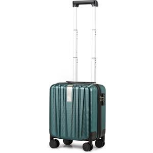 Hanke 14 Inch Underseat Carry On Luggage with Wheels Hard Shell Suitcases Lightweight Small Luggage for Weekender Mini Suitcase Carry On Bag Travel Luggage for Travel Rolling Suitcase (Blackish Green)
