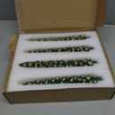 Golden-Tipped Elegance Tree Shaped Taper Candles, Evergreen, Set of 4