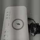 Wireless Charging Alarm Clock Bedroom, Loud Digital Alarm Clocks Bedrooms, Alarm Clock Night Light Speaker 8W Snooze Dual Alarm 12/24H Adjustable Brightness Dimmer Bluetooth, White