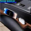 2PCS Car Seat Gap Filler Organizer, Multifunctional Car Gap Stopper Between Seat & Console Prevent Things Drop, Universal Vehicle Interior Phone Holder Accessories for SUVs Trucks (Orange)