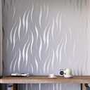 mamonhome Silver Gray Self Adhesive Removable Wallpaper Peel and Stick Wallpaper, 20.8" x 393" 3D Modern Water Waves Fashion Non-Woven Wallpaper for Livingroom, Bedroom, Kitchen, Bathroom.