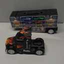 Toy Truck Car Carrier - Includes 6 Toy Cars and Accessories, Fits 28 Toy Car Slots - Great Gift for Boys and Girls - Original - By Play22