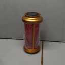 Outdoor Candle Holders, Long Stake Garden Lights Solar Powered Red Candle Holders for Grave, Gold Metal Flame Fall Solar Lights Outdoor Decorative for Yard, Cemetery Solar Lights for Grave (L1 NON)