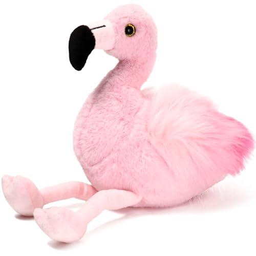 Bearington Lil’ Fifi Pink Stuffed Animal - 7" Stuffed Pink Flamingo Plush Toy - Soft Cuddly Flamingo Plush with Cute Fluffy Wings and Expressive Face - Washable, Adorable Mini Plushie Gift for Kids