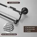 WOLIBEER Bronze Double Towel Bar, Adjustable 14.96 to 26.57 inches Towel Holder Oil Rubbed Farmhouse Towel Rack Rustic Towel Hanger Bathroom Wall Mounted