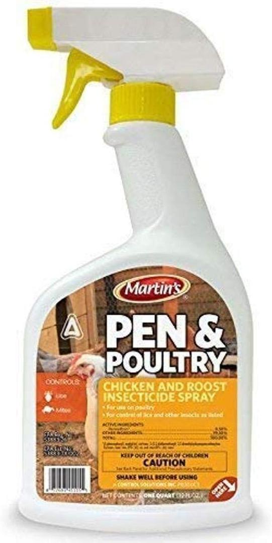 MARTIN'S Pen Poultry Insecticide Spray 32oz Quart, White Bottle