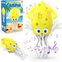Electric Dancing Octopus Baby Toy with LED Light and Music, Dancing Squid Kids Toys Boys Girls Age 3-5 4-5, Automatic Obstacle Avoidance Birthday for Boys Girls