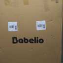 Babelio Removable & No Bottom Bar Baby Gate, 29-43", 36" H Hardware Mounted (Drill Needed)| Wide Walk-Thru| Auto-Close Safety Dog/Pet Gate for Stairs & Doorways (White)