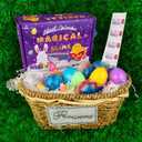 7 Pack Egg Slime Kit with 3 Bicolor Butter 4 Galaxy Slime for Boys Girls 8-12, Clear Making Toy for Party Favor, Sticker Bunny Egg Charm 4-6, Soft Non-Stick Birthday Basket Stuffer