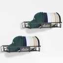 Metal Hat Rack for Wall(No Drilling),Hat Organizer for Baseball Caps Holds 20 Hats Wall Mounted Baseball Hat Storage Organizer,2 Packs Hat Holder Display,for all walls,Black