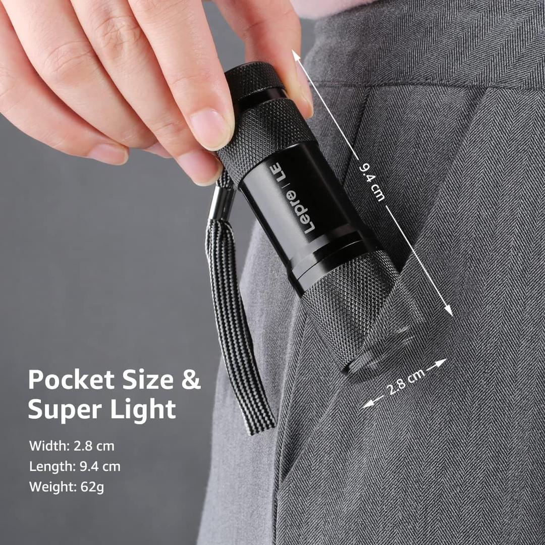 Lepro LE UV Torch, 9 LED 395nm Ultraviolet Flashlight, Black light Detector for Pet Urine, Stain, Bed Bugs and More