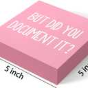 mmiishe But Did You Document It Wooden Box Sign Decorative Funny Office Wood Box Sign Home Office Decor Rustic Farmhouse Square Desk Decor Sign for Shelf Pink