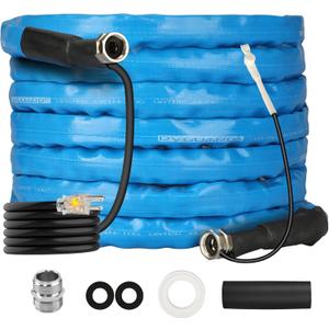 RVGUARD 50FT Heated Water Hose for RV, -20 Freeze Protection Heated Water Hose with Energy-Saving Thermostat, Lead and BPA Free for RV/Home/Garden