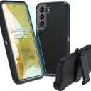 for Galaxy S22 5G case,Samsung S22 Heavy Duty case,[Military Grade Protective ],[Shockproof] [Dropproof] [Dust-Proof], Compatible with Samsung Galaxy S22 5G (Black/Gray)