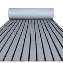 FOCEAN Boat Flooring EVA Foam Boat Decking Faux Teak Marine Flooring Marine Mat Sheet for Motorboat RV Yacht Kayak Surfboard, 94.5''x 15.7'', Grey with Black Lines