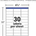 Avery Printable Address Labels with Sure Feed Technology, 1" x 2-5/8", Matte Clear, Compatible with Inkjet Printers, 750 Blank Labels Total, Great for Mailing, Branding, and More (8660)