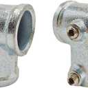 2 Pcs Galvanized Pipe Fittings Single Socket Tee Steel Pipe Pipe Clamps Fits 1 Inch (25.4 mm) OD Pipe,Single Socket Tee Pipe Fitting Rail Connector Fit for 90 Butt Joint Between Two Pipes