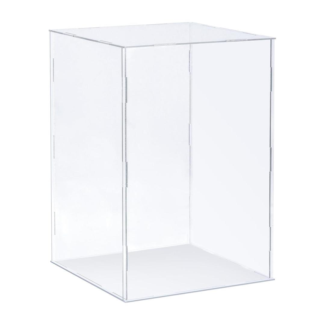 MECCANIXITY Clear Display Case, Acrylic Box Assemble Transparent Dustproof Box Showcase 7.9x7.9x11.8inch for Collectibles, Crafts