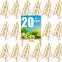 AROIC Wood Easels, Easel Stand for Painting Canvases, Art, and Crafts. (11.8 inch, 20 Pack), Tripod, Painting Party Easel, Kids Student Table School Desktop, Portable Canvas Photo Picture Sign Holder.
