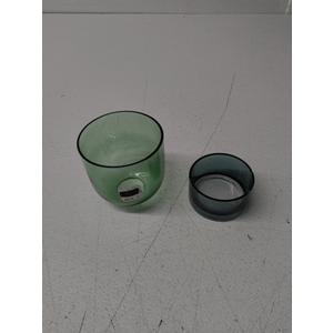 Glass Cup Green 2 Pack