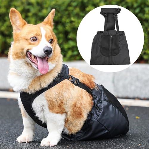 Dog Drag Bag for Paralyzed Rear Legs- Dog Wheelchair Alternative ，Protects Chest and Limbs (Large)