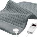12"x24" Heating Pad, Electric Heating Pads for Neck and Shoulders and Back Pain Cramps Relief, Portable Heating Pad Birthday Christmas Mother Gifts for Women, Men, Wife, Dad