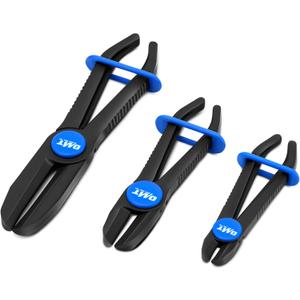 Orion Motor Tech Hose Pinch Off Pliers, 3 Piece Long Reach Hose Clamp Pliers Set for Flexible Hoses Brake Coolant Radiator Vacuum Fuel Lines Maintenance