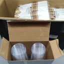 Nervure 350PCS Gold Plastic Plates - Gold Plastic Dinnerware Sets for 50 Guests - 100 Disposable Plates, 150 Silverware, 50 Cups, 50 Napkins for Wedding & Party & Mothers Day