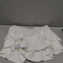 Women  Booty Shorts Ruffle Rave Cheeky Skorts (Large, White)