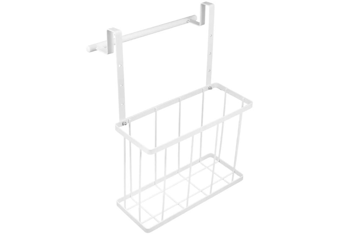 Cabinet Door Storage Basket over Door Pantry Organizer Wire Hanging Basket Towel Cutting Board Holder Space-saving Shelf Organizer Stainless Steel