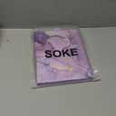 Soke for iPad 9th/8th/7th Generation Case with Keyboard 10.2 Inch-7 Color Backlitght Magnetic Wireless Detachable Folio Keyboard Cover with Pencil Holder for Apple iPad Gen 9/8/7, Violet Marble