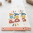 Let's Play All Day Flag Pennant Banner, Boho Nursery, Playroom Wall Hanging, 2 Piece