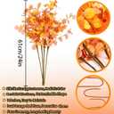 7 PCS Artificial Eucalyptus Stems Greenery Stems 24" Tall Orange and red Two Colors Leaves in Autumn Fake Plants Decor Faux Floral Stems for Vase Home Party Wedding Decorations (7PCS Orange)