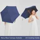 BAODINI Comapct Travle Small Mini Sun Blocking Umbrella with Case Lightweight with Aluminum Frame Pocket Size UV Protection Purse Umbrella for Women, Men & Kids