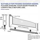 Hicarer 2 Pcs 36" Framed Shower Door Replacement Drip Rail with Vinyl Sweep, PVC Shower Glazing Spline Adapter Slot Width Is 7/32" Door Sweep Replacement Are Used to Block Water