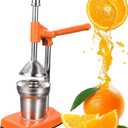 Manual Orange Juicer, Hand Press Citrus Juicer Lemon Squeezer with Cup Countertop Squeezer for Fresh Orange Juice, Easy to Clean