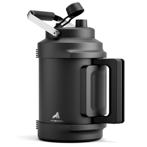 1 Gallon Insulated Water Bottle for Travel: 2-in-1 Straw Spout Lid, Dual Handle, Leakproof, Keep Cold 48H, 128oz Stainless Steel Water Jug for Gym, Biking, Road Trip, Work, Home, Picnic (Midnight)