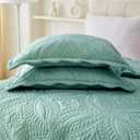 Cmfshape Oversize King Bedspread 128"x120",3 Piece California King Quilt,Lightweight Blue Quilt Set for All Season,Modern Coin Pattern Bedding Set(1 Quilt,2 Pillowshams)