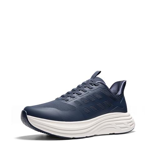 NORTIV 8 Men's Slip On Walking Shoes Cushioning Hands Free Non Slip Comfortable Workout Running Tennis Jogging Athletic Gym ActiveFloat Fashion Sneakers,Size 9,Blue,SNRS24009M-L