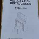 43" Makeup Vanity Desk with Mirror and Lights, & Power Outl, Glass Top Big Vanity Table with 9 Drawers& 8 Storage Shelves, Dressing Table Set with Chair for Bedroom, Black (15.75D*43.31W*57.48H)