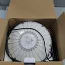 Solar Shed Light Outdoor Indoor Solar Powered Motion Sensor Light 198LED 1200LM Daytime Work Light with 5 Lighting Modes Remote Control IP65 Waterproof Solar Hanging Barn Ligh for Home Gazebo Shop (Black)