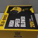 Leaf Blower with 2 X 4.0Ah Battery and Charger, 20V Cordless Blower for Lawn Care, & House Cleaning, 980,000 RPM Jet Blower, Extended Nozzle & Earbuds Included, Yellow