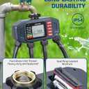 DEWENWlLS Sprinkler Timer, 4 Zone, Outdoor Faucet lrigation, Rain Delay & Manual, Programmable Water Hose Timer for Holiday, Garden, Lawn, Vegetable Gardening, Potted Flowers