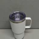 20 oz Tumbler with Handle and Lid, Stainless Steel Tumbler Insulated Travel Coffee Mug, Spill Proof Double Wall Vacuum Tumbler Cup Keep Drink Hot & Cold, White, 1 Pack