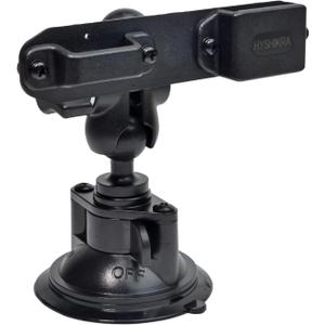 Handheld Radio and Mic Mount, Suction Cup Walkie-Talkie Holder Windshield/Dashboard Compatible with Kenwood Baofeng UV5R Motorola Talkabout Midland Cobra Yaesu Two Way Radio